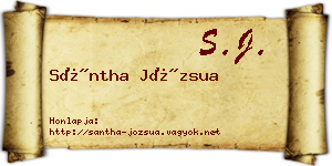 Sántha Józsua névjegykártya